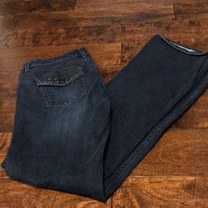 WHBM Embellished Jeans, Size 6 bootcut